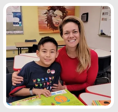 Student and Teacher in class